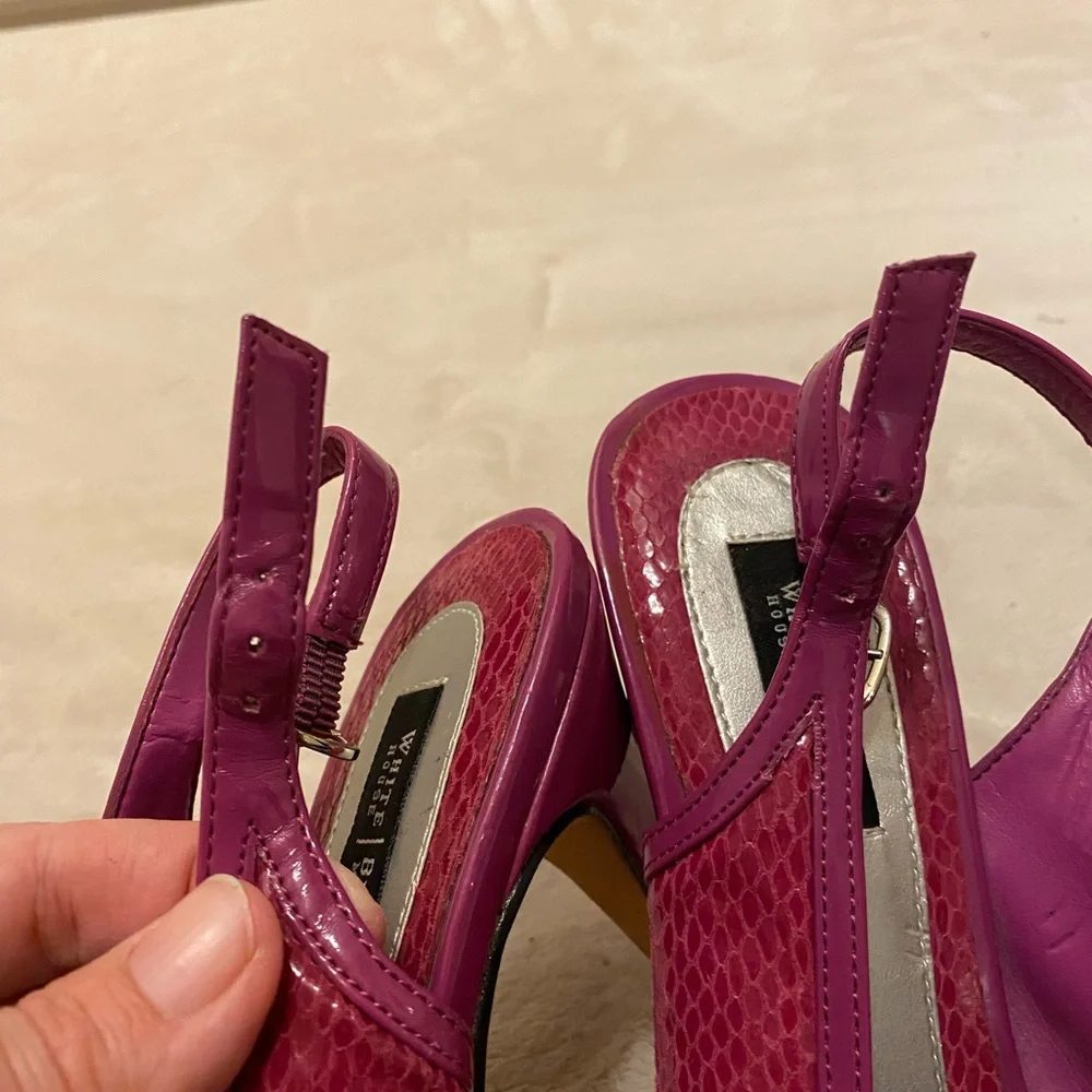White House Black Market Fuchsia Slingback Heels